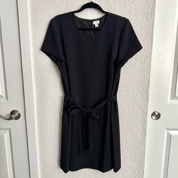 J. Crew Belted Suiting Dress Black Size 14 - Picture 2 of 8